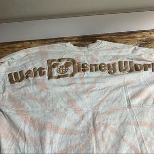 Disney pink and white tie-dye long sleeve jersey